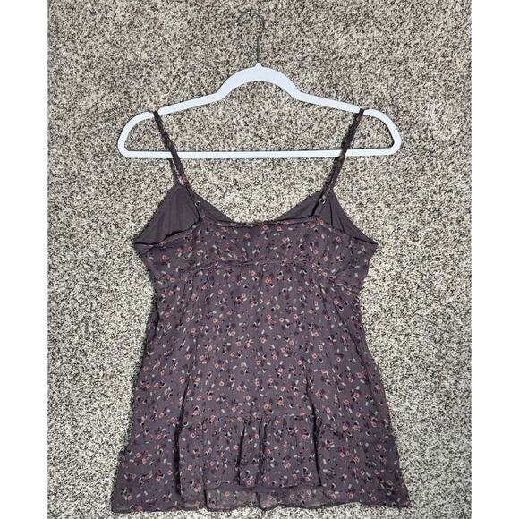 Y2K American Eagle Ditzy Floral Babydoll Tank Top Sz S Boho Cottagecore Coquette - Picture 3 of 6